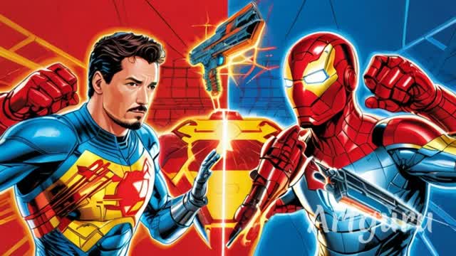 SUPER HEROES RED VS BLUE