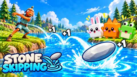 +1 STONE SKIPPING!