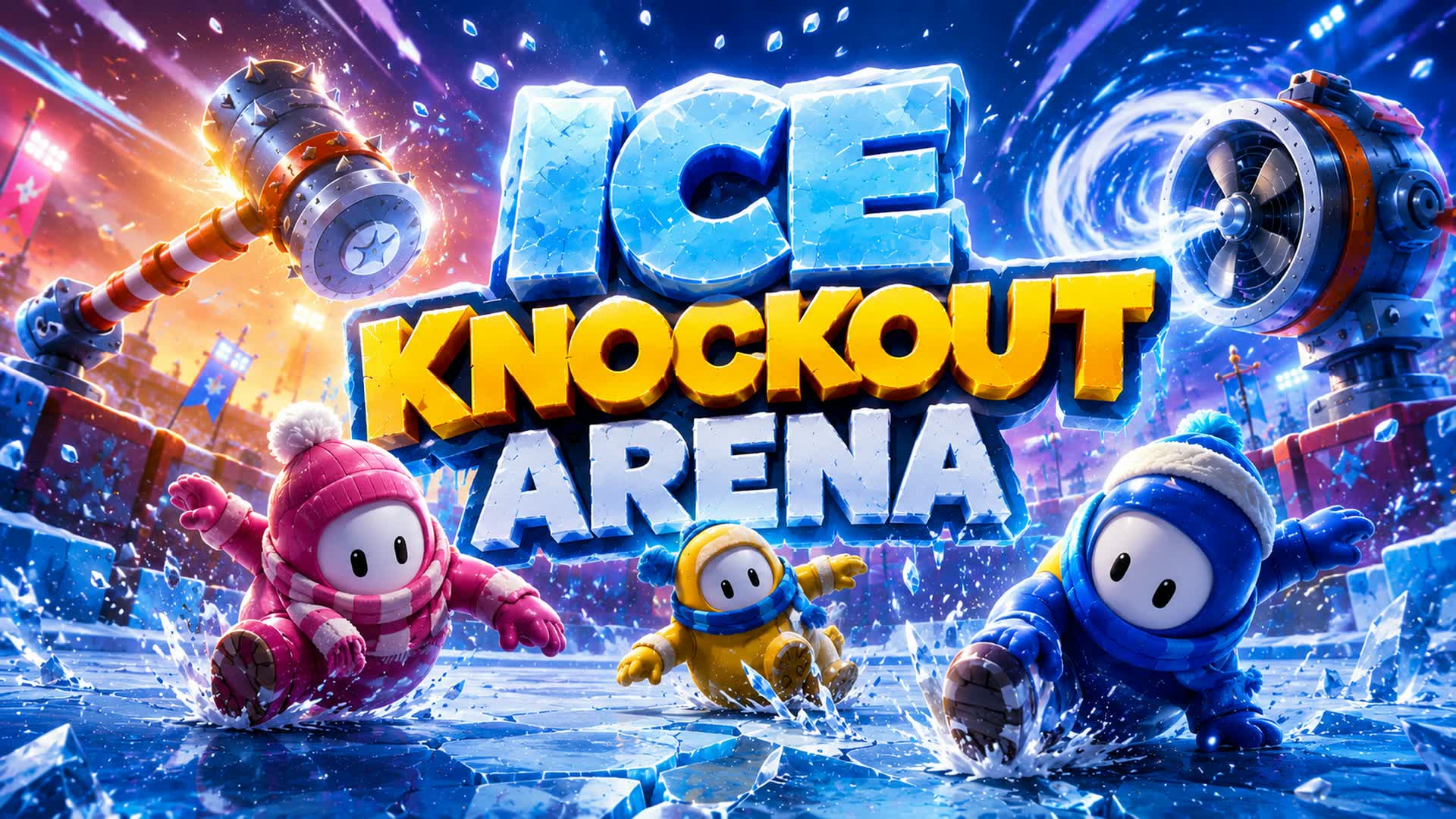 ❄️ ICE KNOCKOUT CHAOS! (Fall Guys)