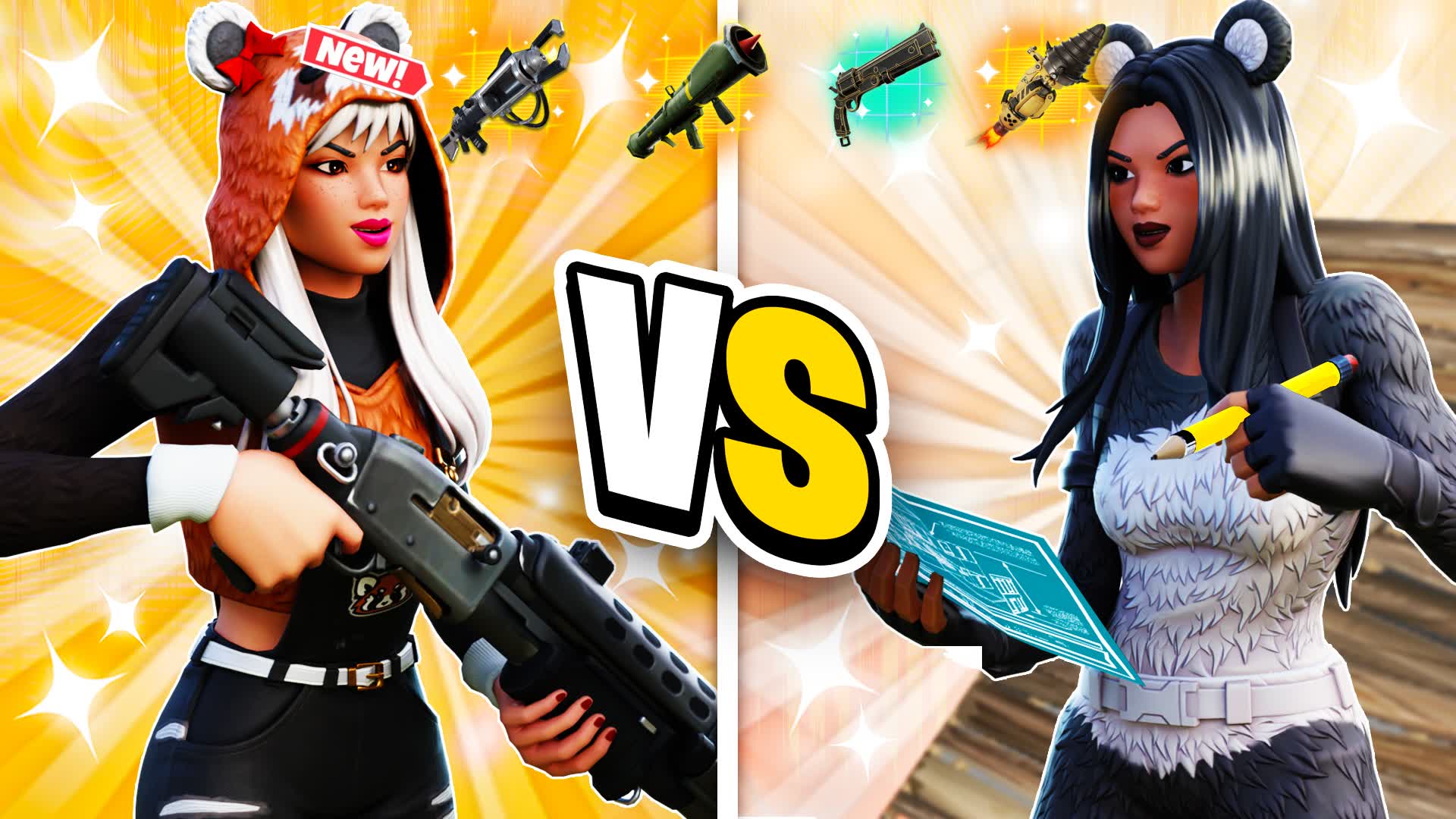 Tilted Towers VS Paradise Palms 🟠⚪