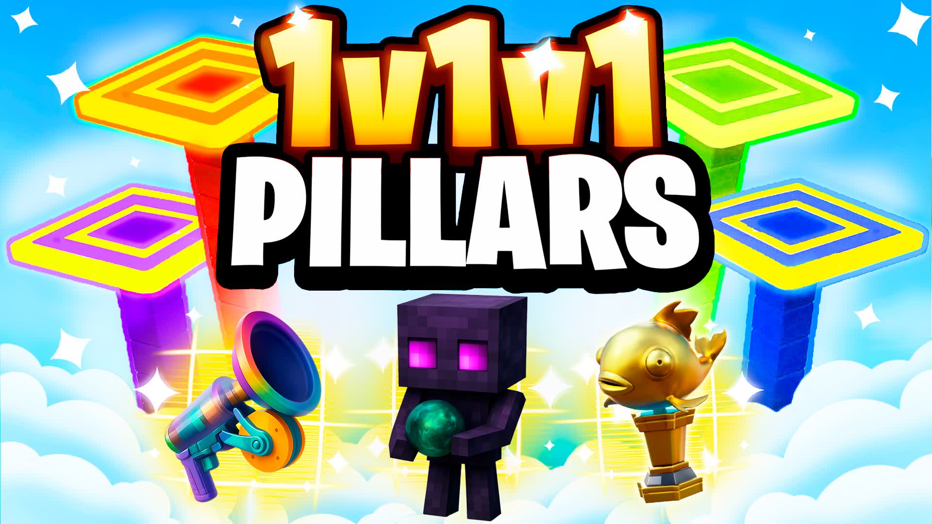 1V1V1 PILLARS WITH SECRET GUN