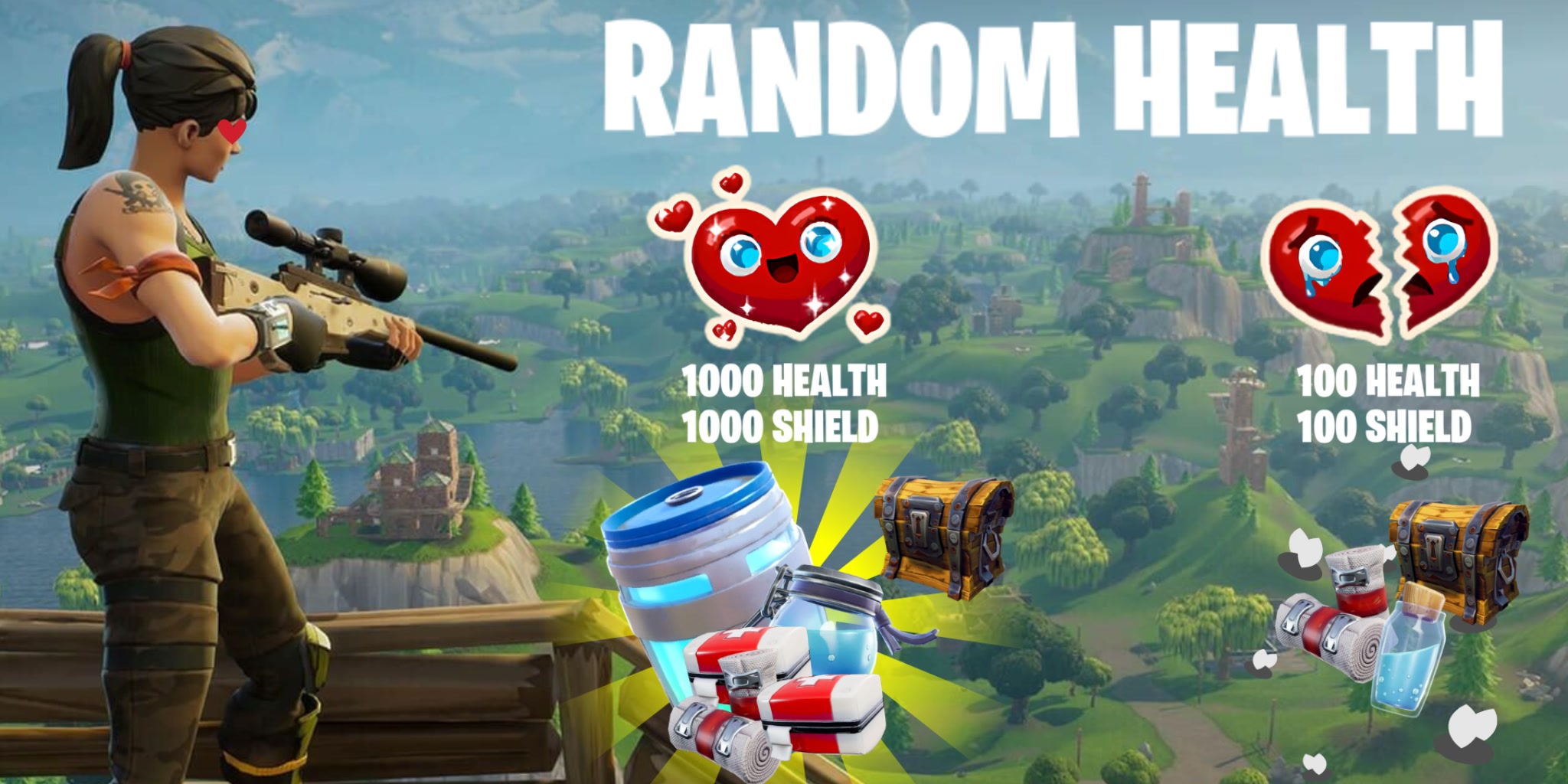 RANDOM HEALTH | PVP 6997-2528-8419 by derivon - Fortnite Creative Map ...
