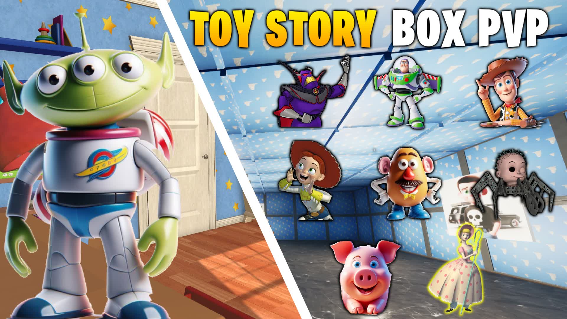 🦖TOY STORY BOX PVP📦 416891208719 by kj3000 Fortnite Creative Map