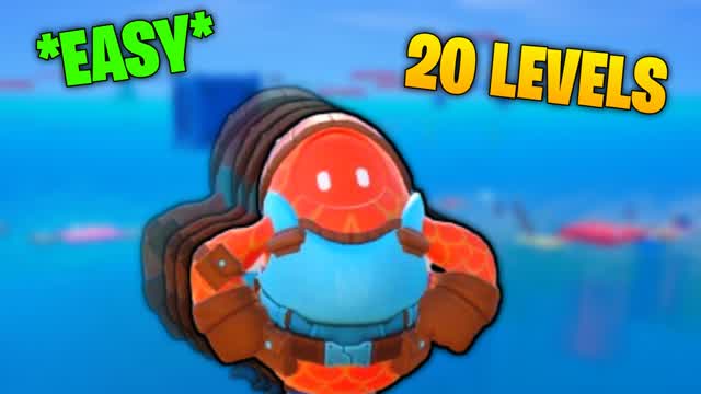 🔥EASY 20 LEVELS FALL GUYS OBBY💯