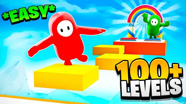 🌈FUN EASY FALL GUYS TEAMWORK OBBY⭐