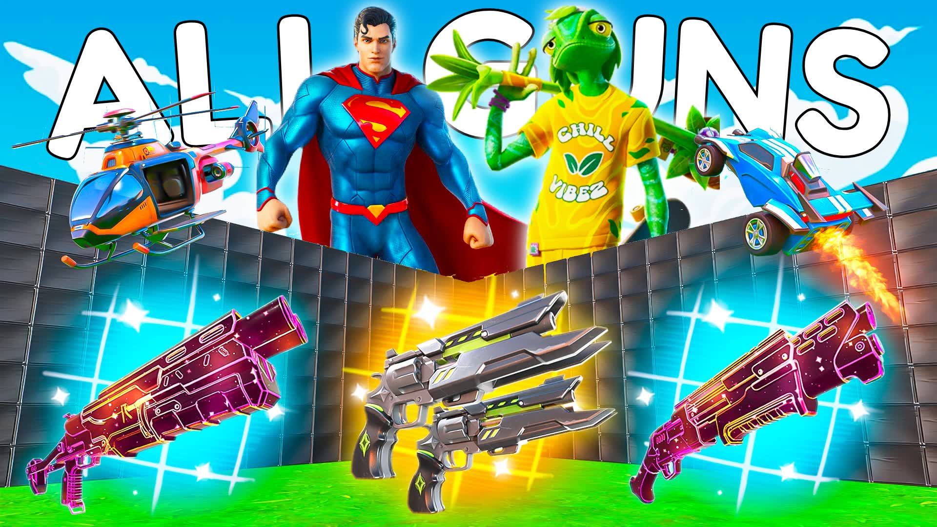 SUPER HEROES ALL GUNS & VEHICLES 1V1 ⭐