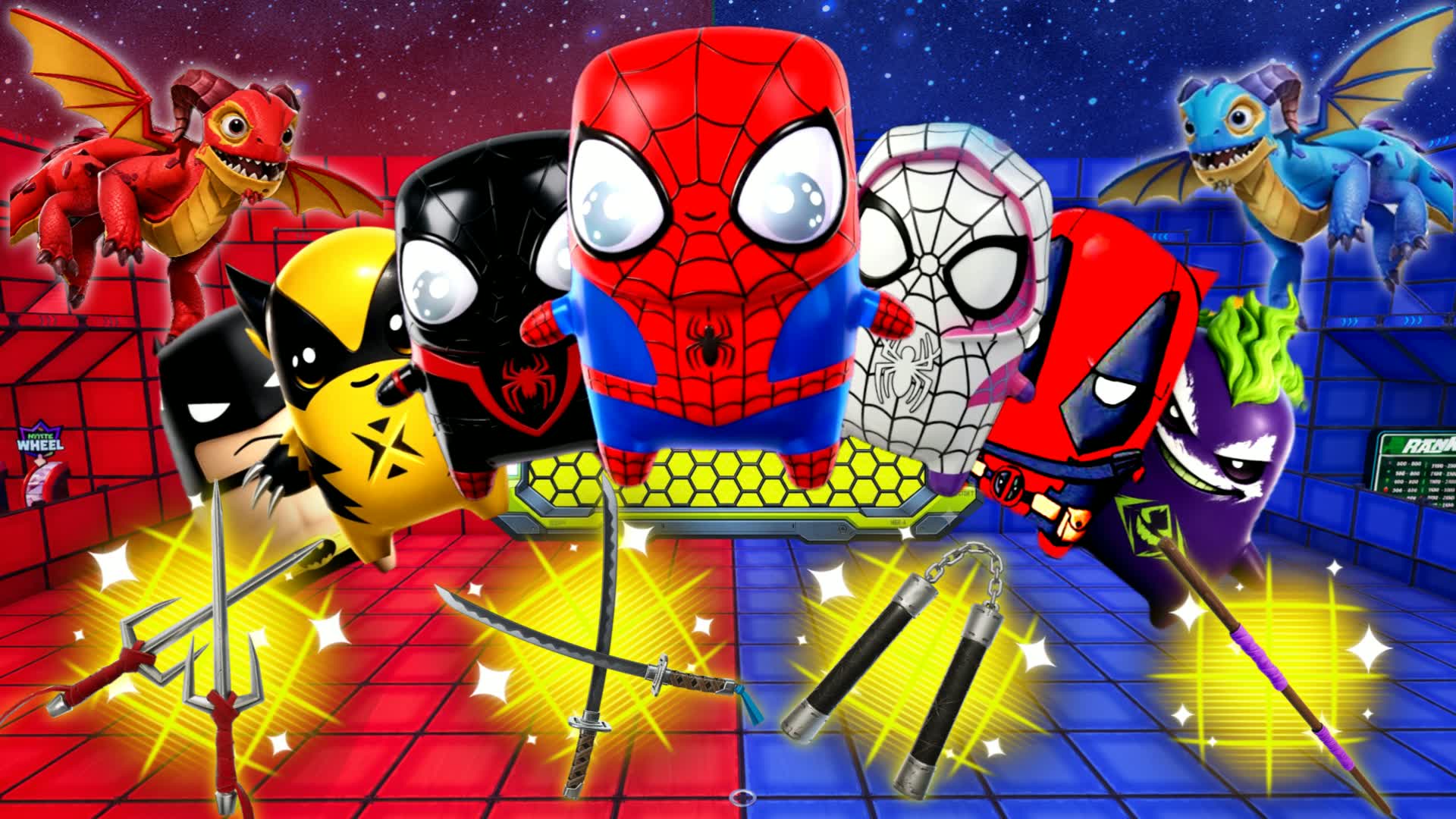TMNT SPIDER RED VS BLUE
