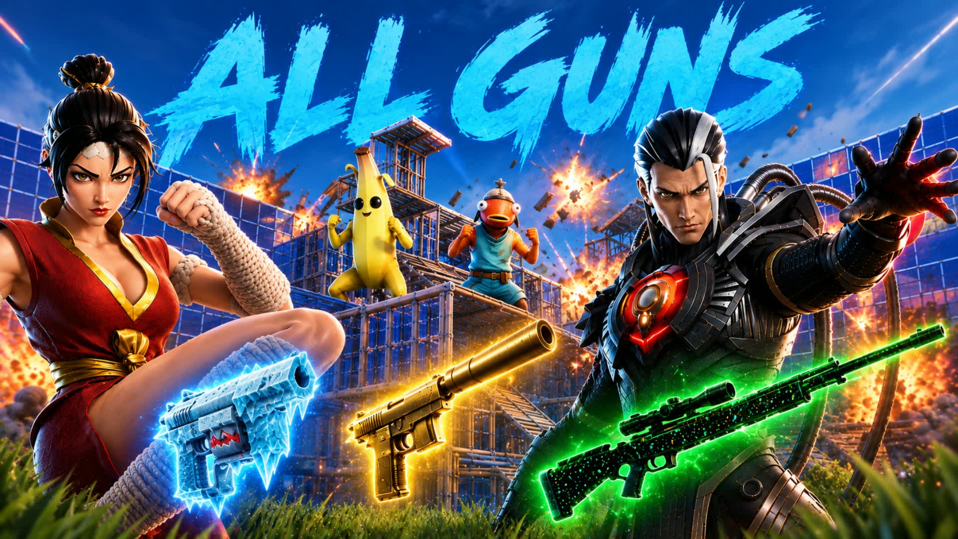 CRAZY 1V1 FFA - ALL GUNS & SECRETS
