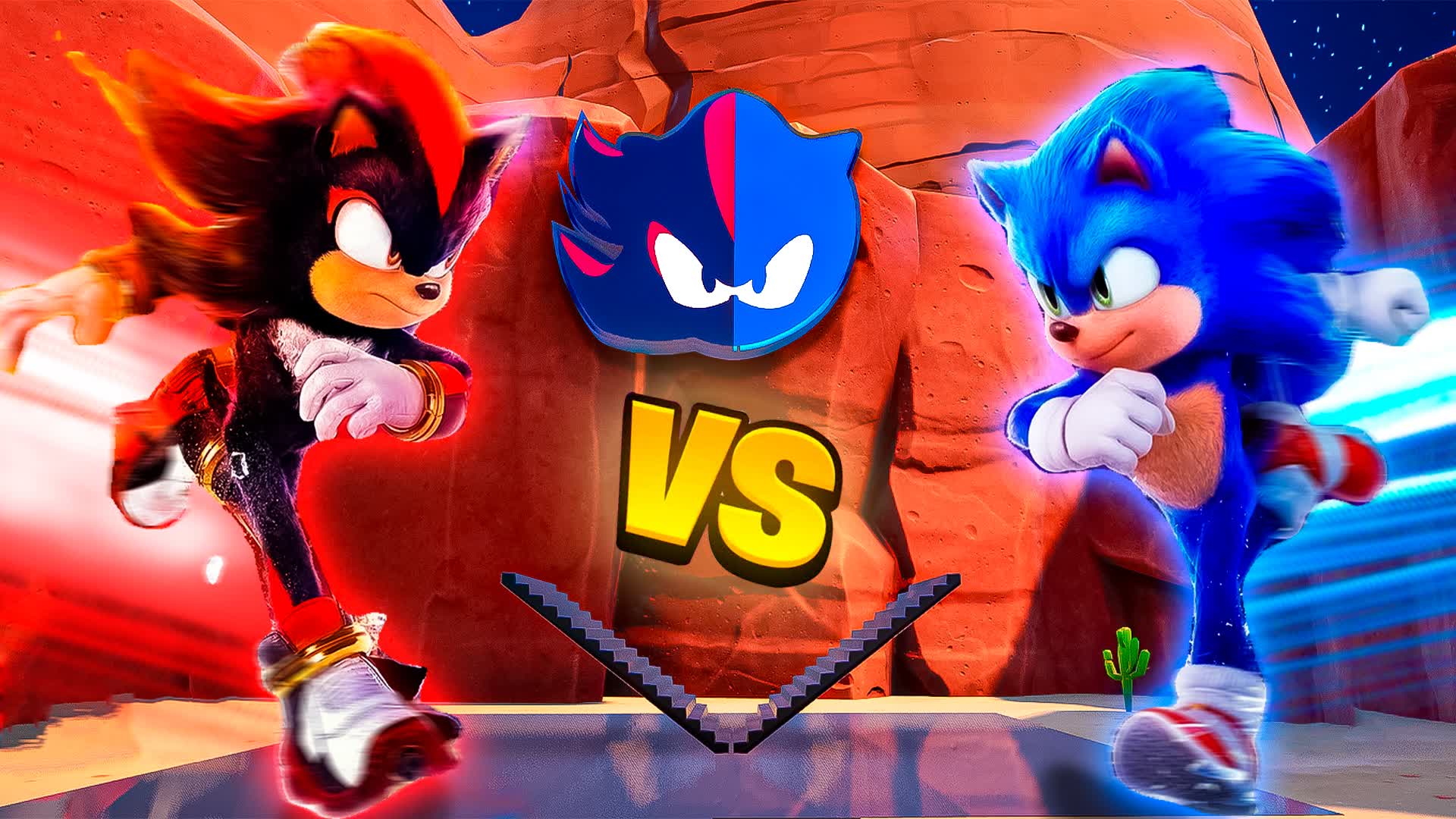 1V1 SONIC VS SHADOW 🔴🔵