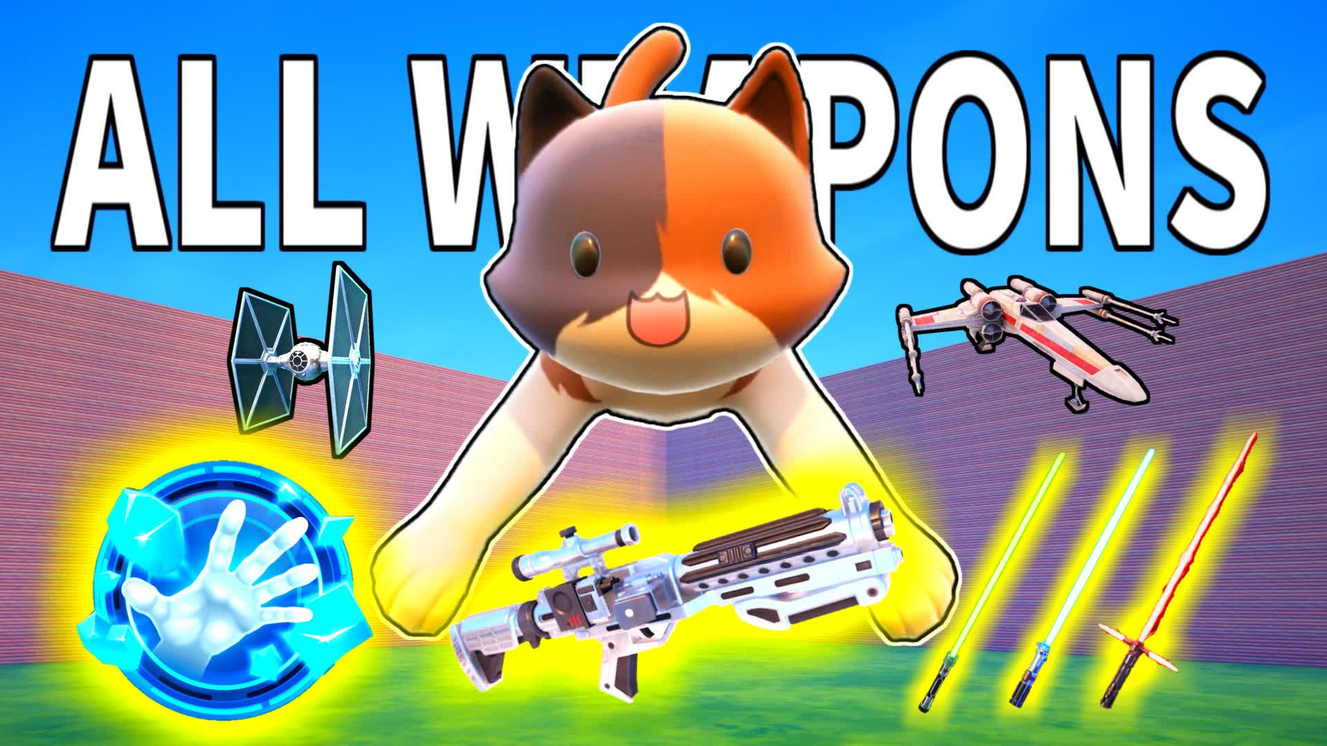 ALL WEAPONS キットの乱戦場＆新武器、建築、乗り物、アスレ練習マップ