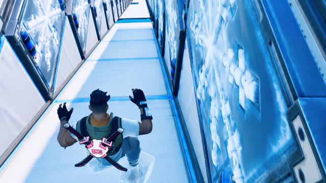 ICE FOOT DOWNHILL DEATHRUN PARKOUR SLIDE