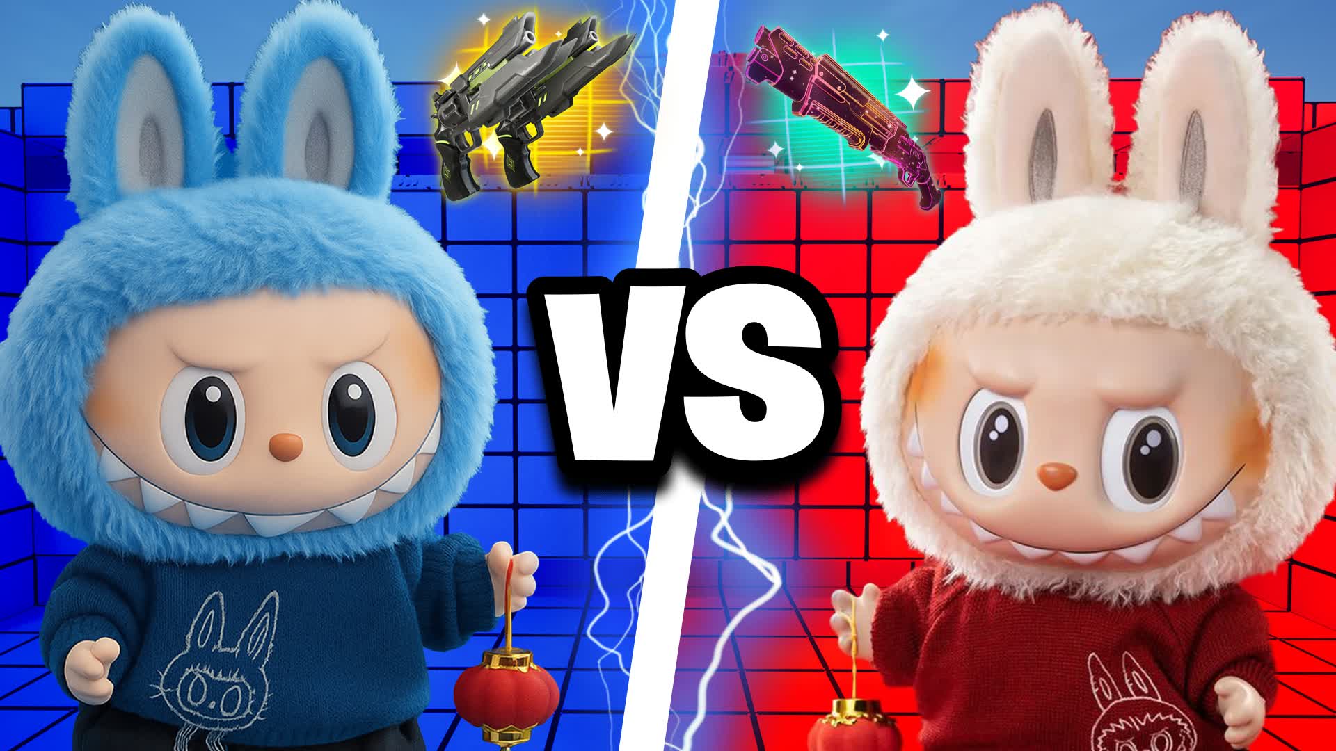 labubu Blue vs labubu red 🔵🔴
