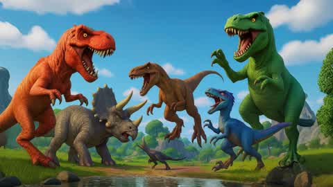 DINOSAURS FIGHT 🦖 in MYSTERY PLANET 🪐