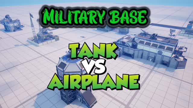 Military base TANK vs AIRPLANE 1v1v1v1