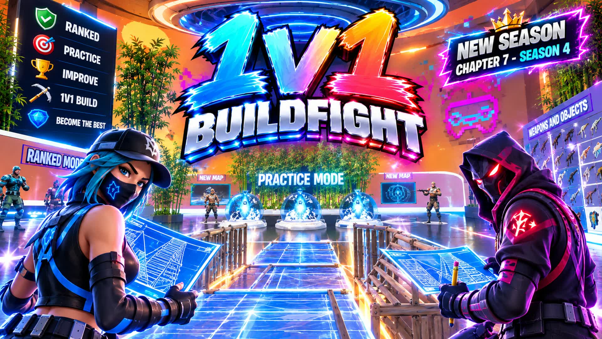 Buildfight 1V1 Mode Practice / Ranked