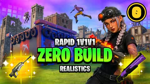 Rapid 1v1v1 Zero Build: Realistics PVP🎯