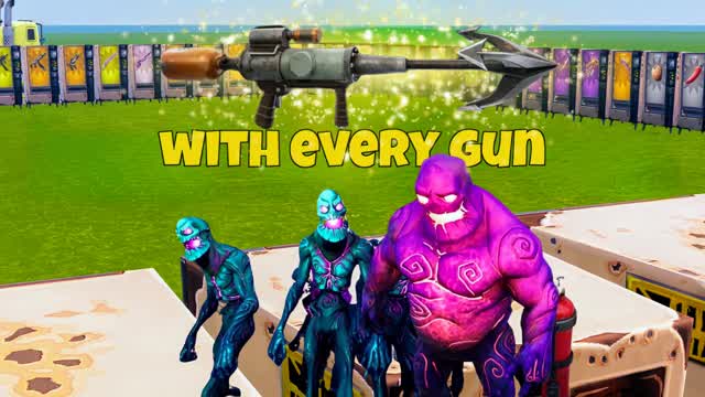 😎1V1 ZOMBIE WORLD WITH EVERY GUN😃