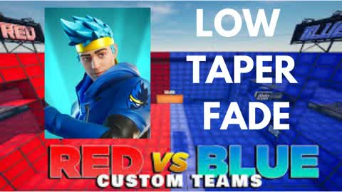 LOW TAPER FADE RED VS BLUE