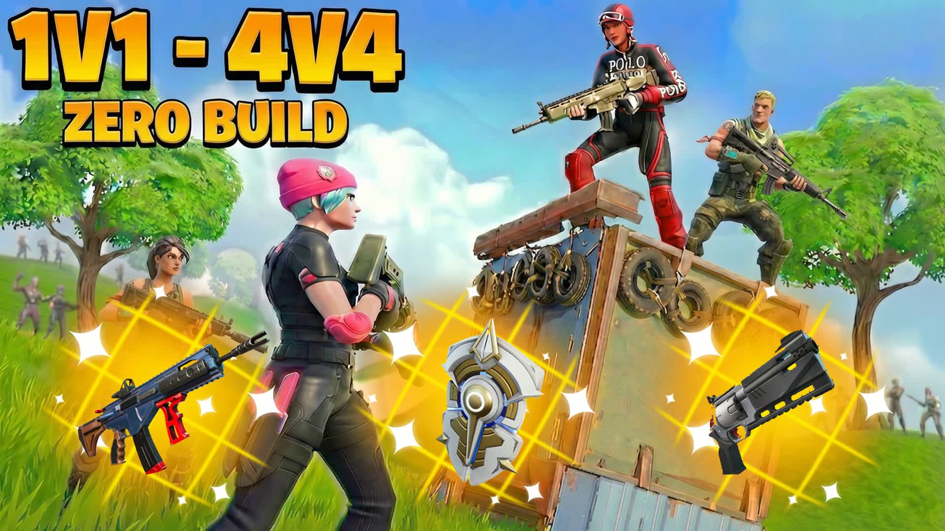 RUSH 1V1 - 4V4 ZERO BUILD 🎯