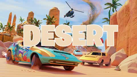 Course de voiture dans le désert