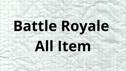 Battle Royale All Item