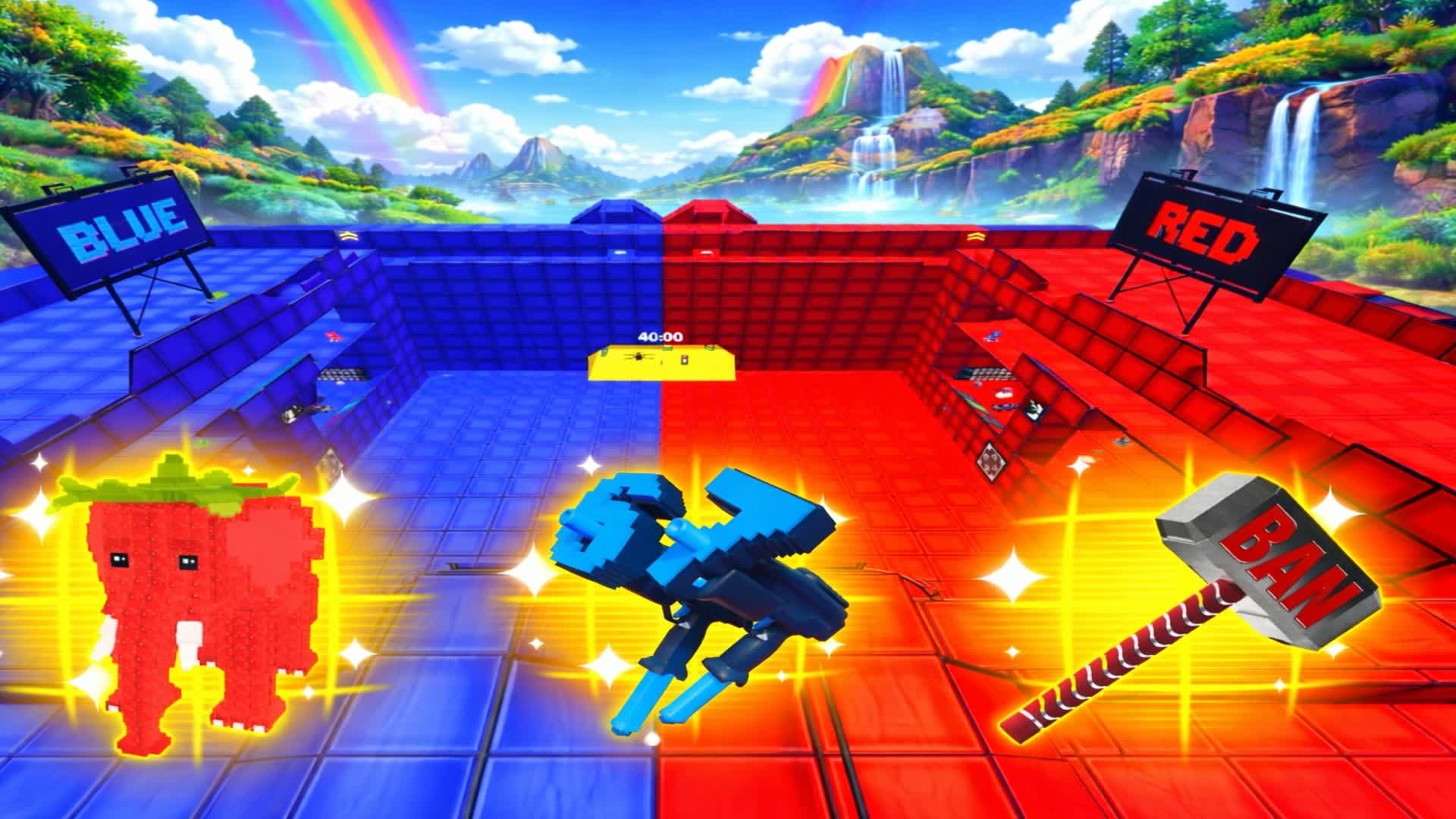 FASHION RED VS BLUE 🔴🔵 BEDWARS
