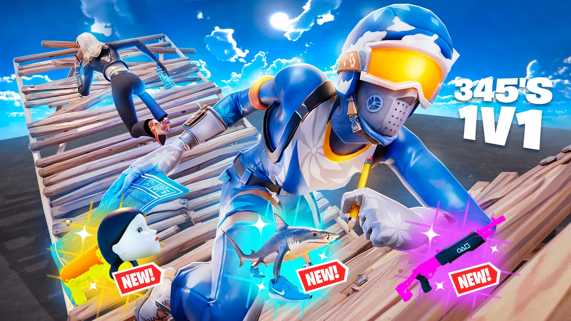 345's 1v1 Build Fights (200 PUMPS)