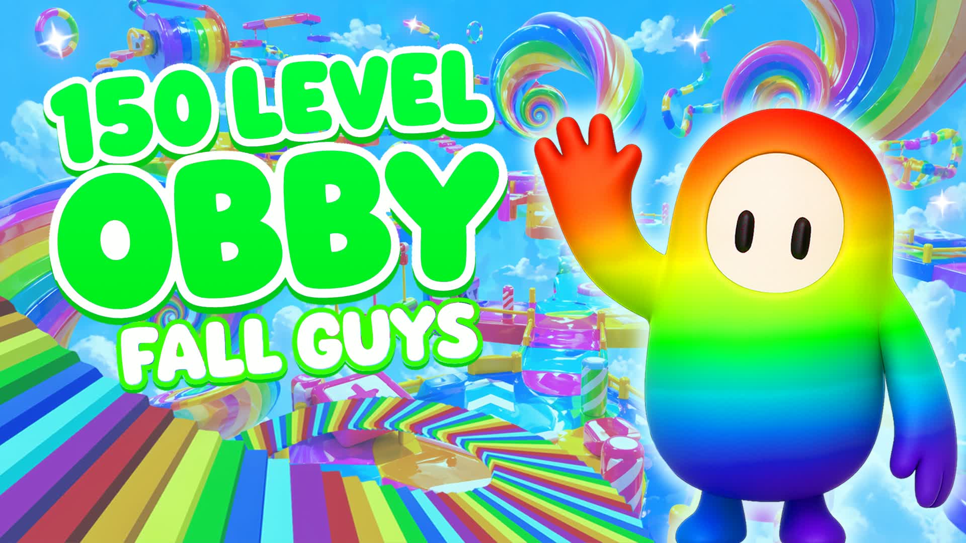 🌈FALL GUYS 150+ OBBY PARKOUR