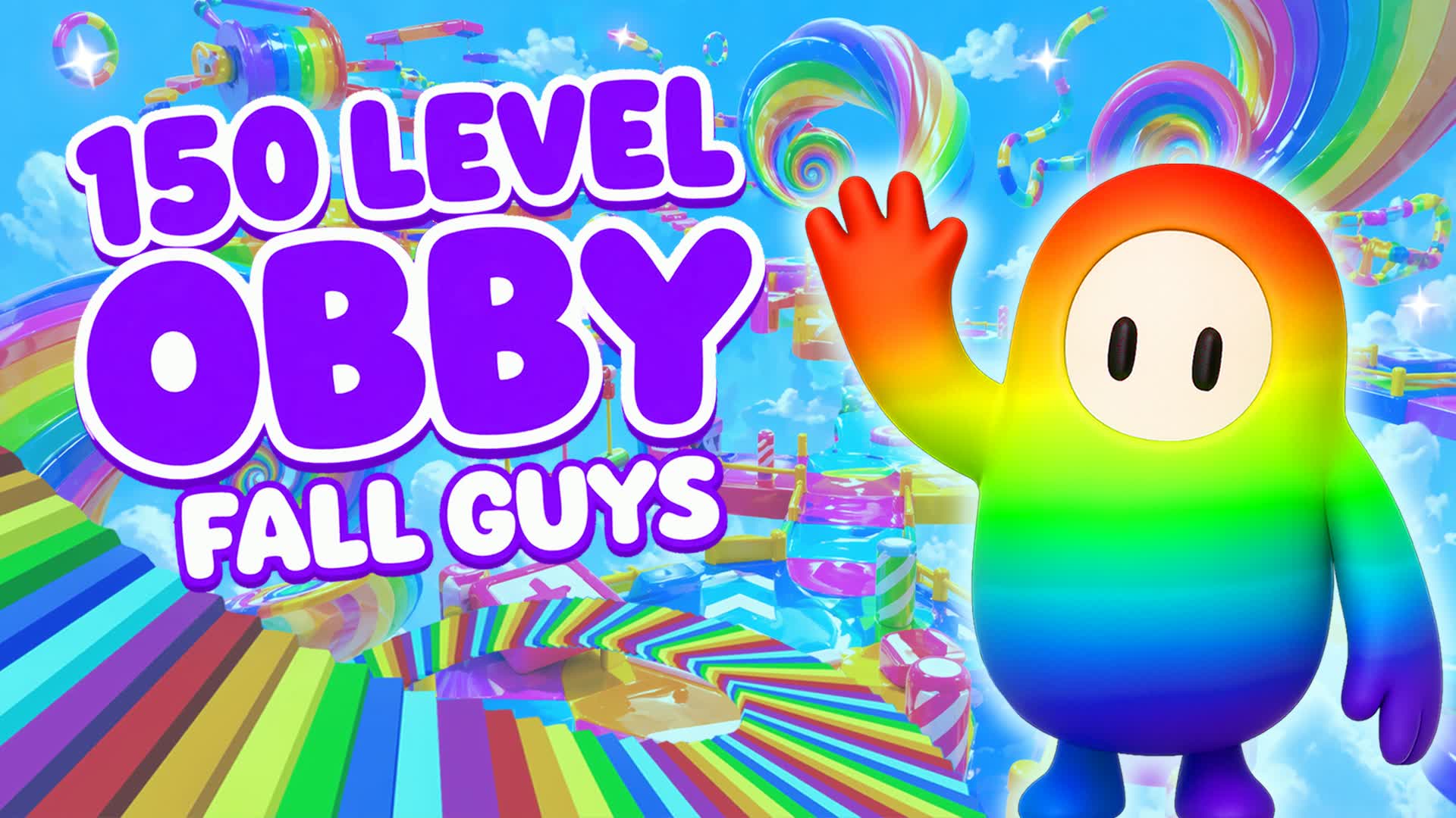 🌈FALL GUYS 150+ OBBY PARKOUR