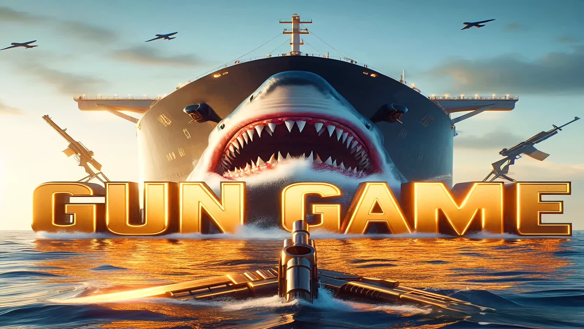 🔫 GUN GAME  MEGALODON 🦈