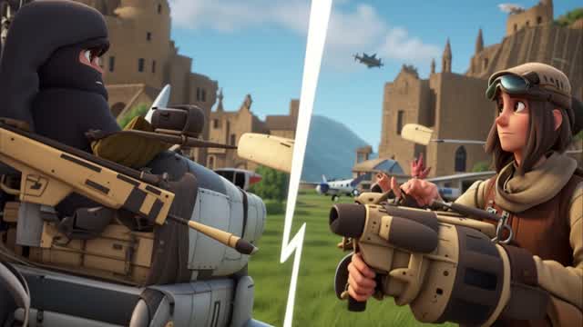 50 vs 50 Mega war aircraft carrier