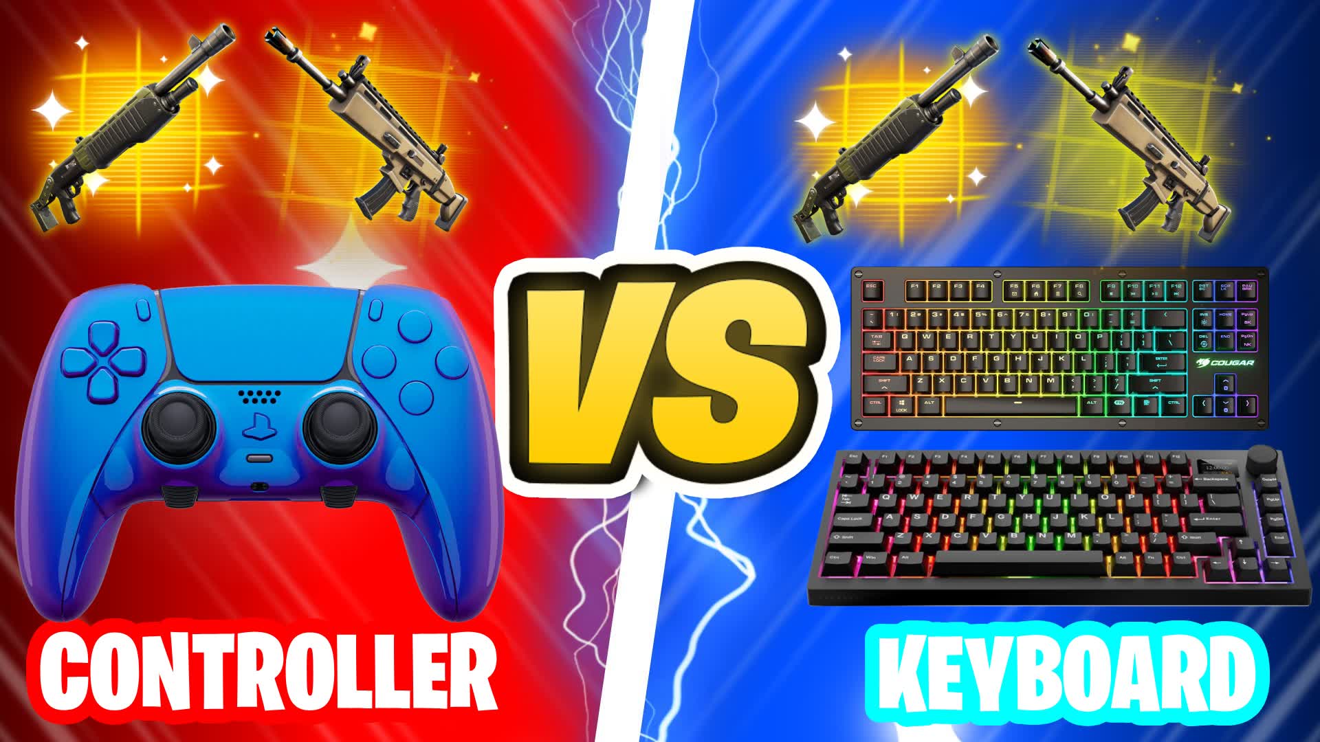 CONTROL VS KEYBOARD Red vs Blue 🔴🔵