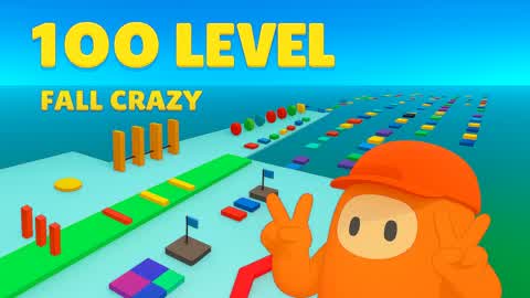 100 LEVELS OBBY FALL GUYS