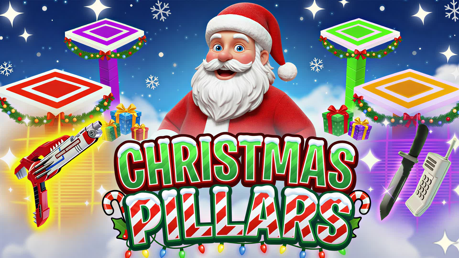 🎅 CHRISTMAS PILLARS🎄SNOWY TOWER