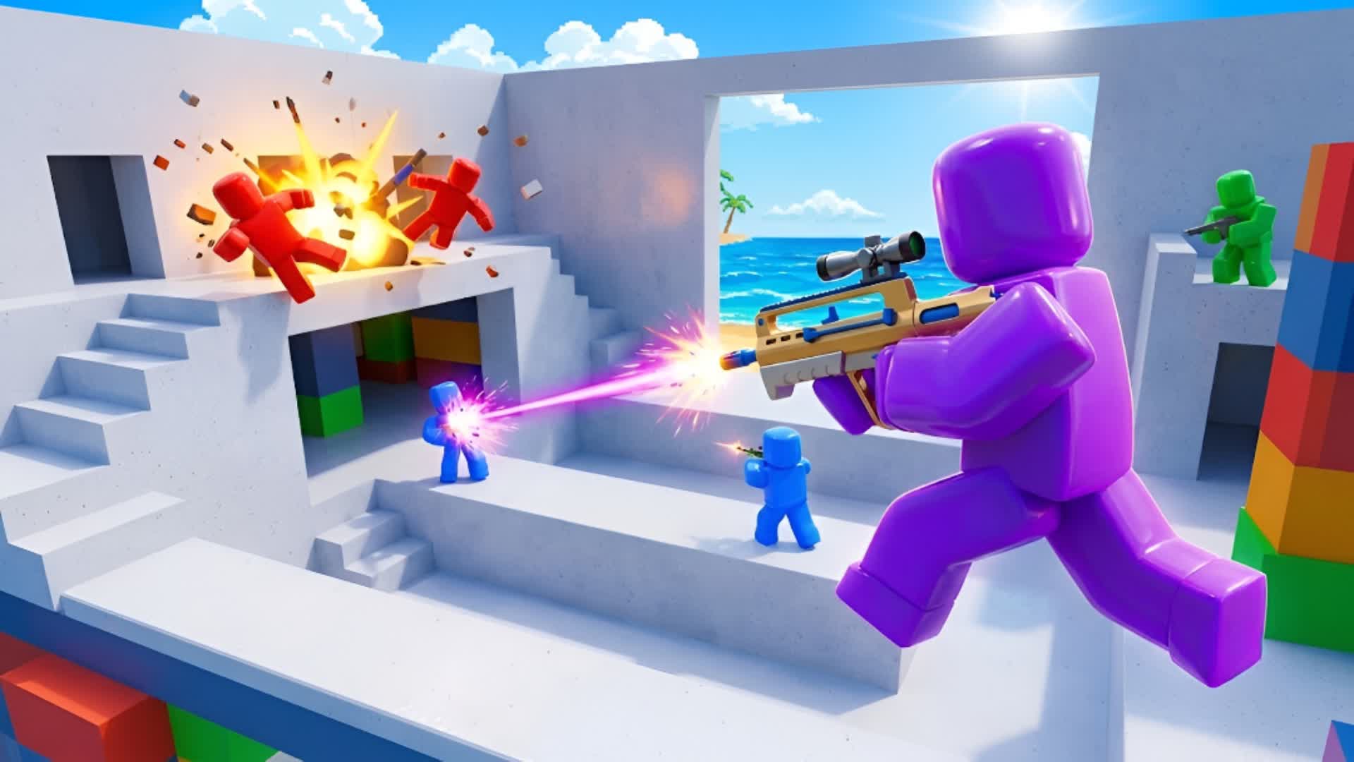 AURA RED VS BLUE 🔴🔵 BEST WEAPONS 🎯👑