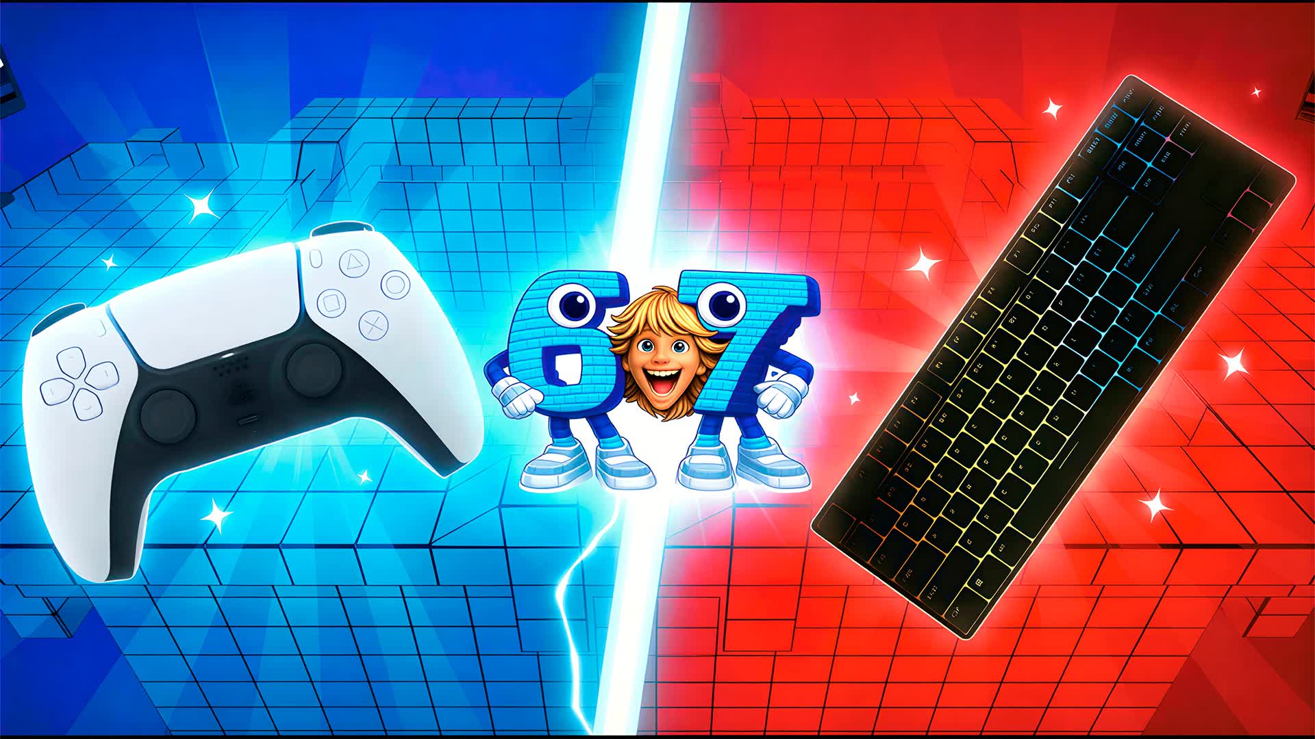 RED VS BLUE 67 X 67 🔴🔵