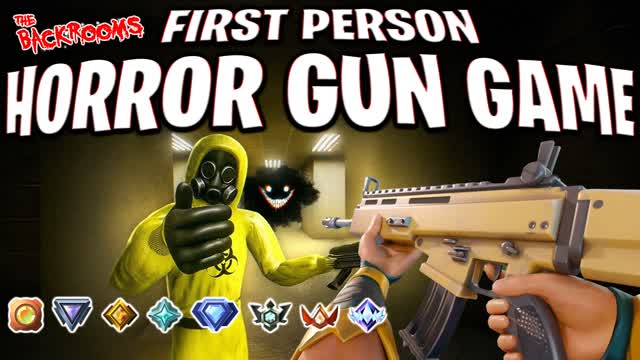 😱HORROR FIRST PERSON GUN GAME BACKROOMS