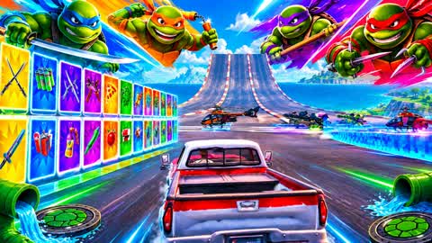 🐢TMNT - MEGA RAMP RACE