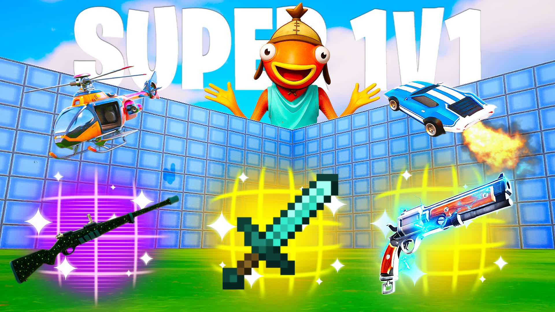 SUPER 1V1 WITH ALL GUNS & VEHICLES