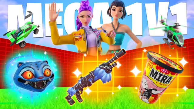 KPOP MEGA 1V1 FFA - ALL GUNS & RIDES