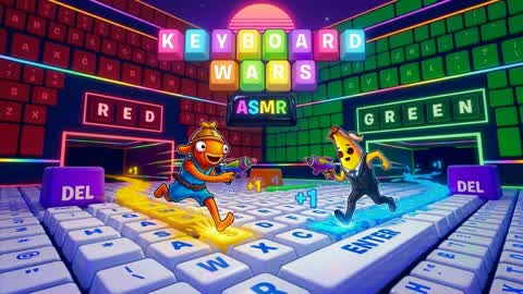 KEYBOARD WARS ASMR 🔴🔵🟢🟡
