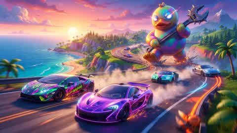 Neon Drift: Rubber Ducky Rampage