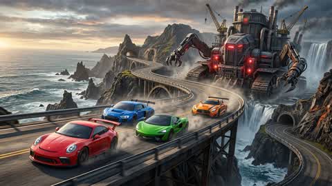 Highway Mech Rampage! 🚗💨💥🤖