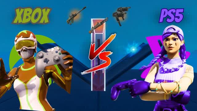 XBOX VS PLAYSTATION BULID FIGHT [1v1]