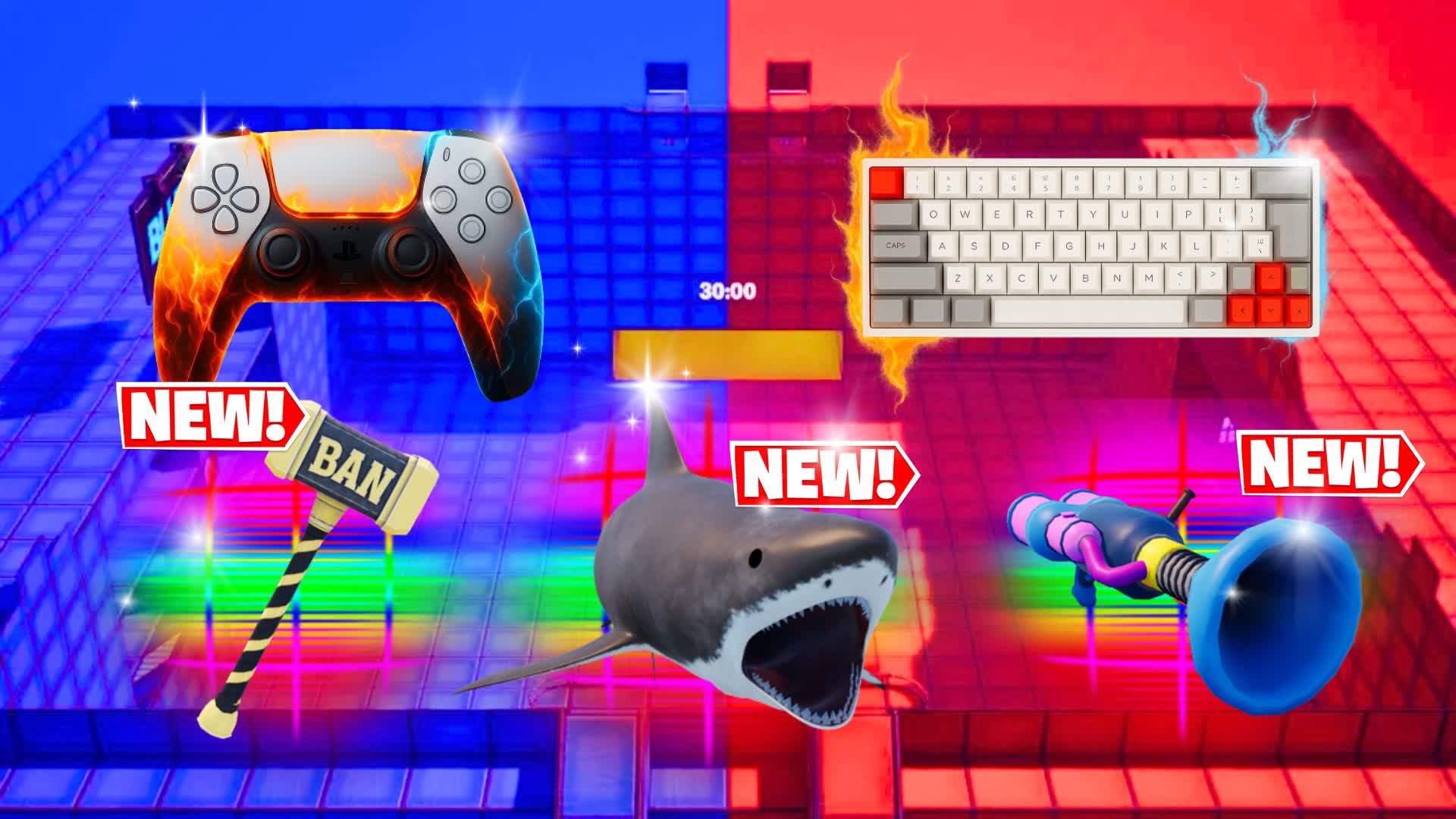 CONTROLLER VS KEYBOARD 🔴🔵 RED VS BLUE