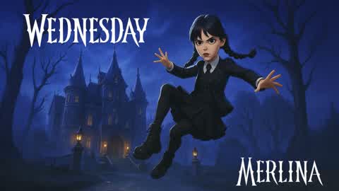🏰 WEDNESDAY ADDAMS 🖤 MERLINA