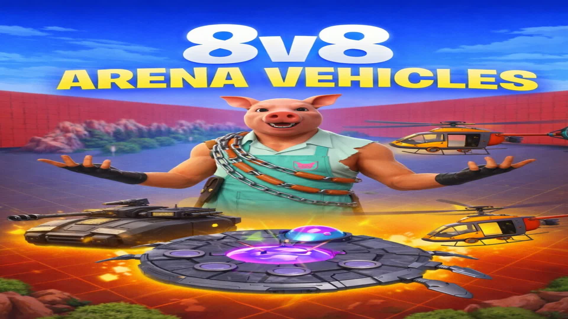 🚁 8v8 VEHICLE WAR | Tanks, UFOs