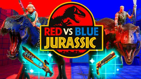 RED VS BLUE JURASSIC 🔴🔵 🦖