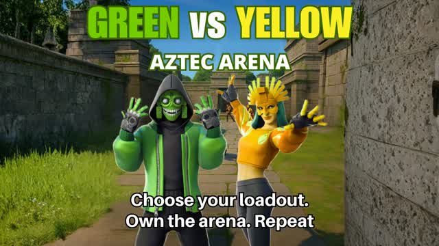 Green vs Yellow: Aztec Arena
