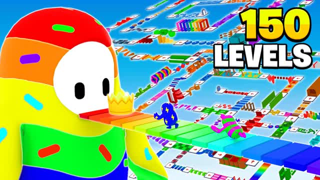 🌈 150 FUN FALL GUYS OBBY PARKOUR